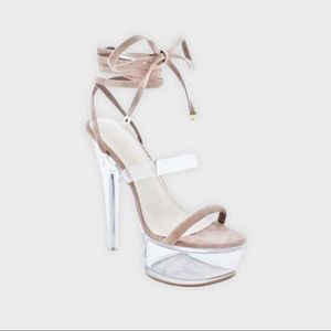 Liliana Clear Platform Stiletto Heel Sandal Fashion Shoes for Women